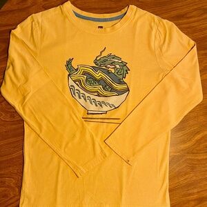 Tea Collection Size 16 Boy Long-Sleeve Tee  Apricot w Dragon Soup